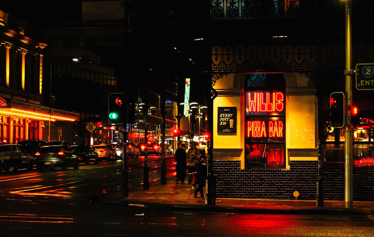Nocturnal Sydney street from the Tightrope pitch deck